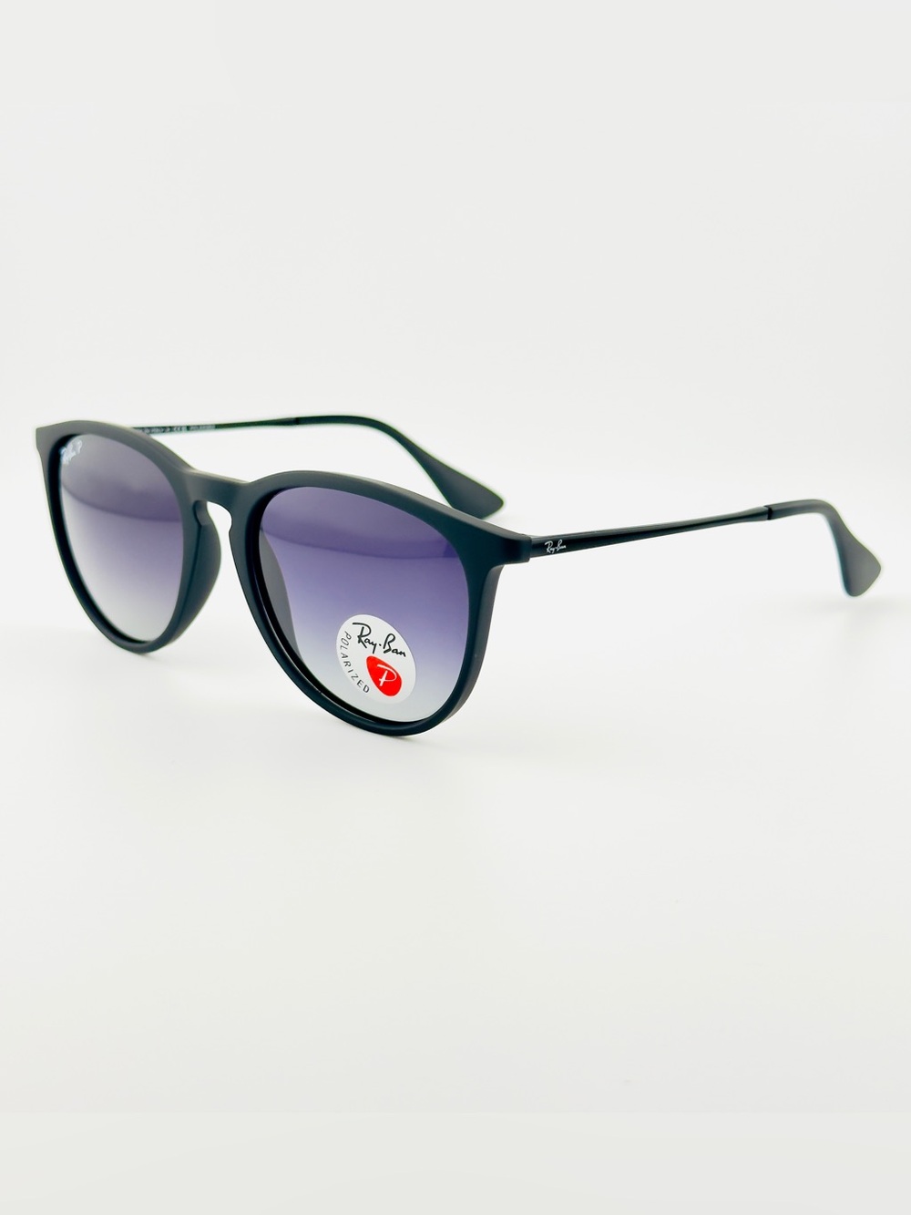 Ray-Ban Erika Women Sunglasses RB4171 Matte black Frame Gradient Gray Lenses - Picture 8 of 14